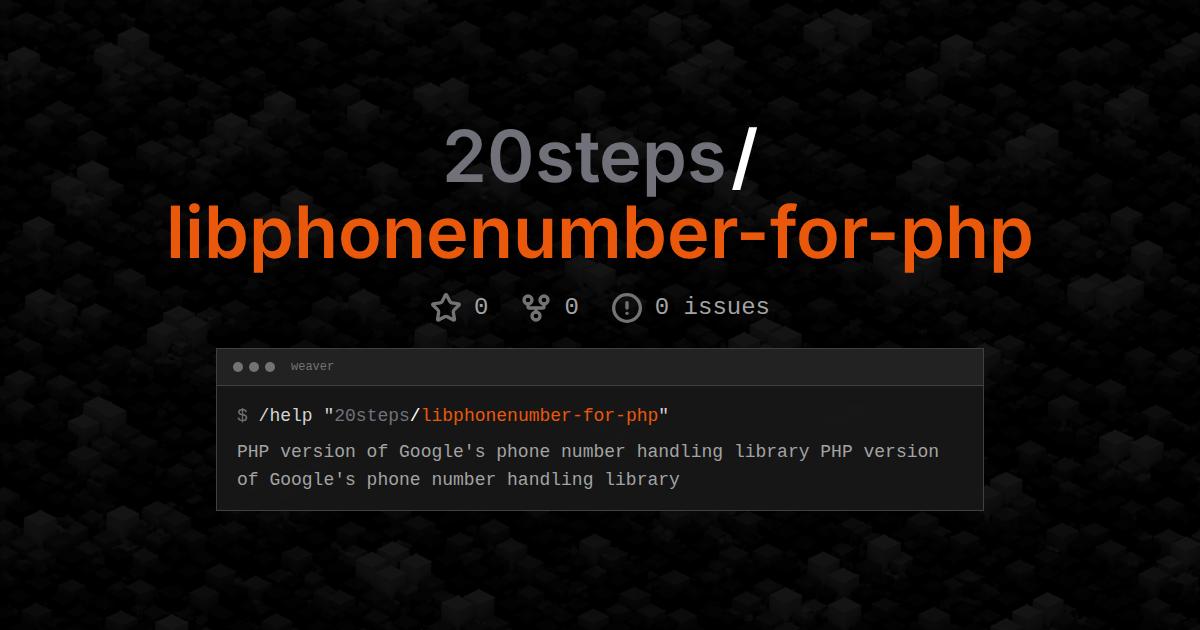 20steps/libphonenumber-for-php