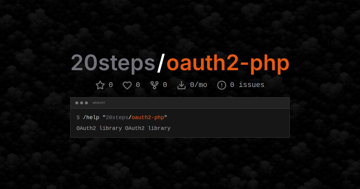 20steps/oauth2-php