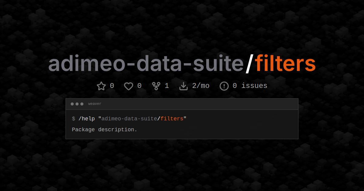 adimeo-data-suite/filters