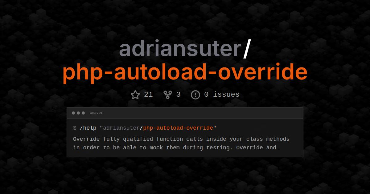 adriansuter/php-autoload-override