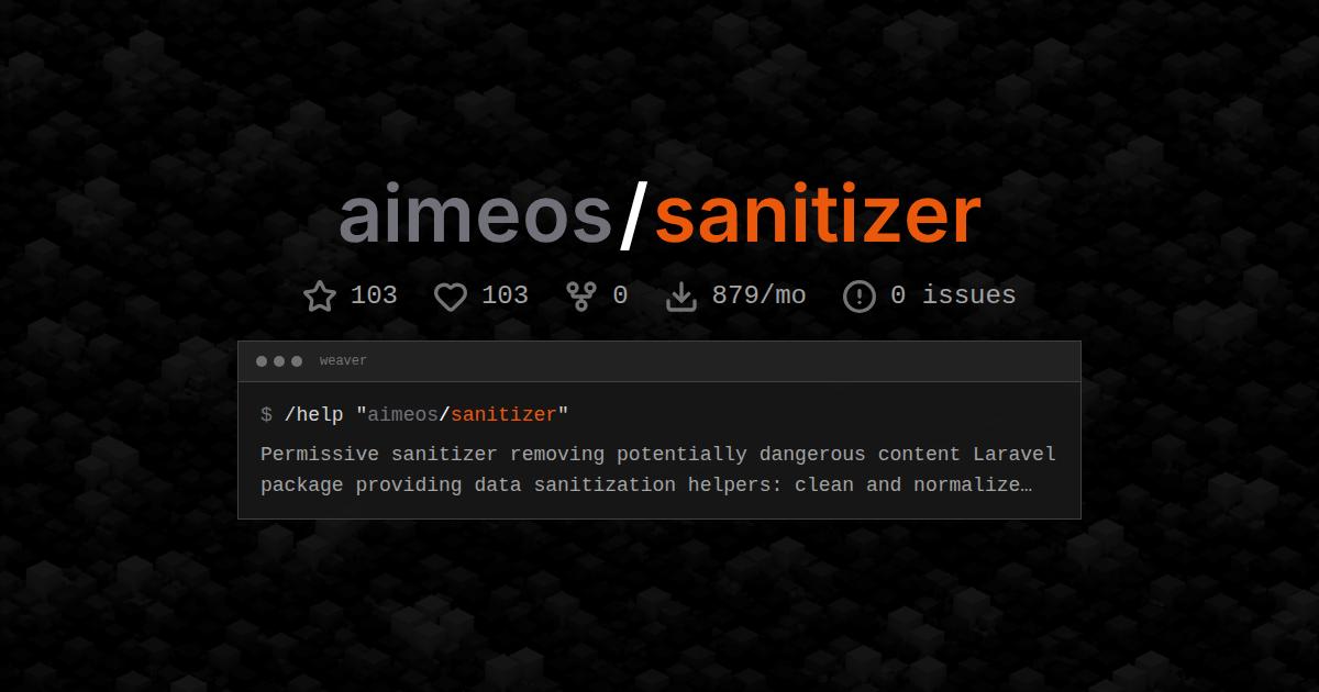 aimeos/sanitizer