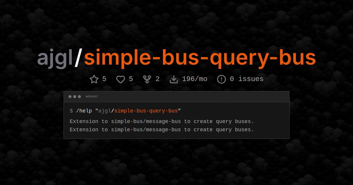 ajgl/simple-bus-query-bus