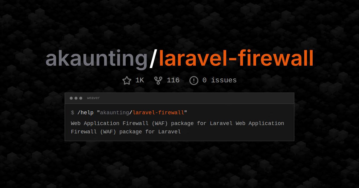 akaunting/laravel-firewall