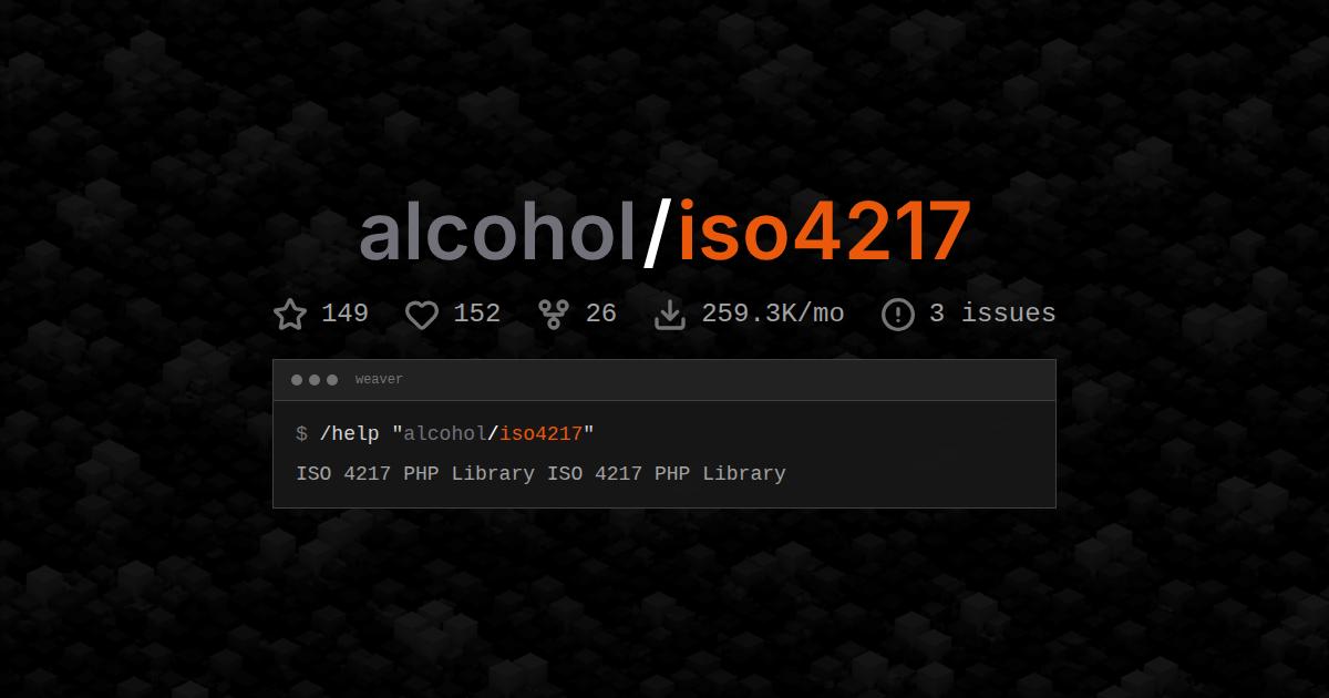 alcohol/iso4217