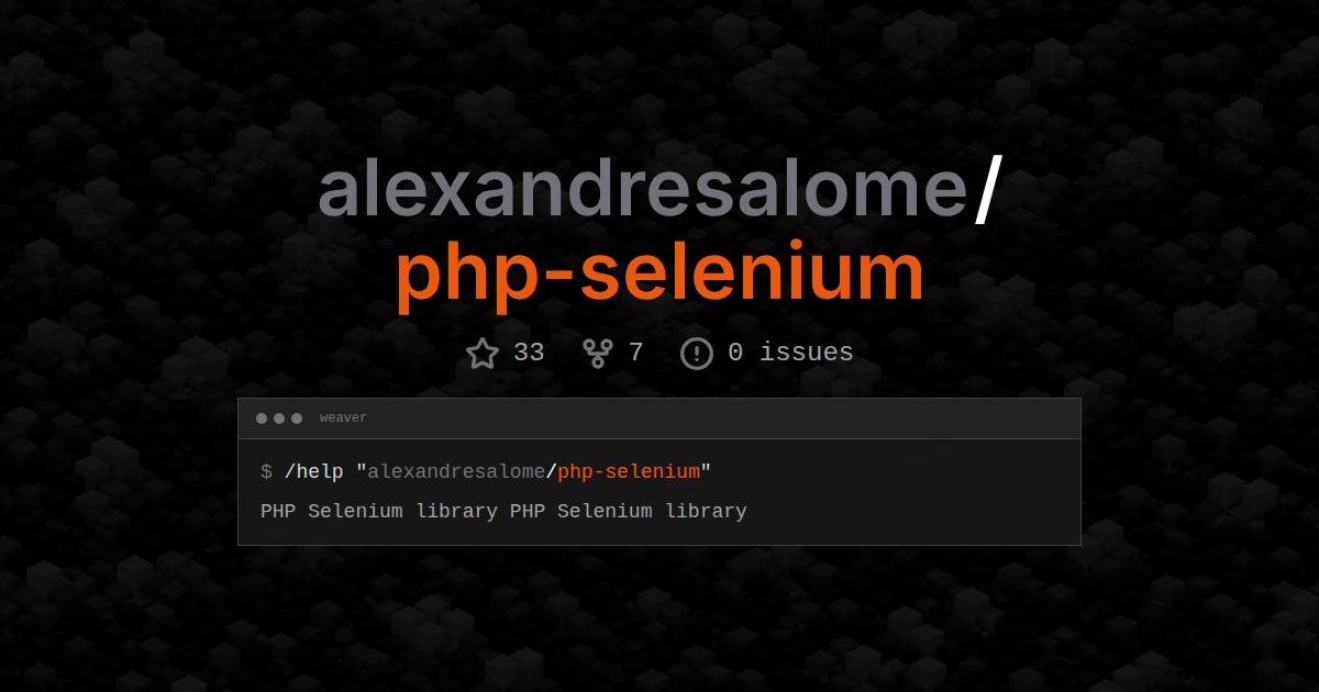alexandresalome/php-selenium