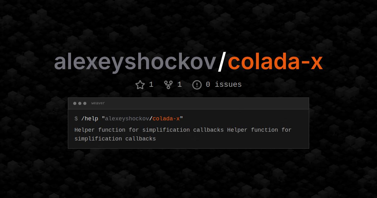 alexeyshockov/colada-x