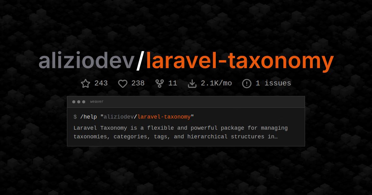 aliziodev/laravel-taxonomy