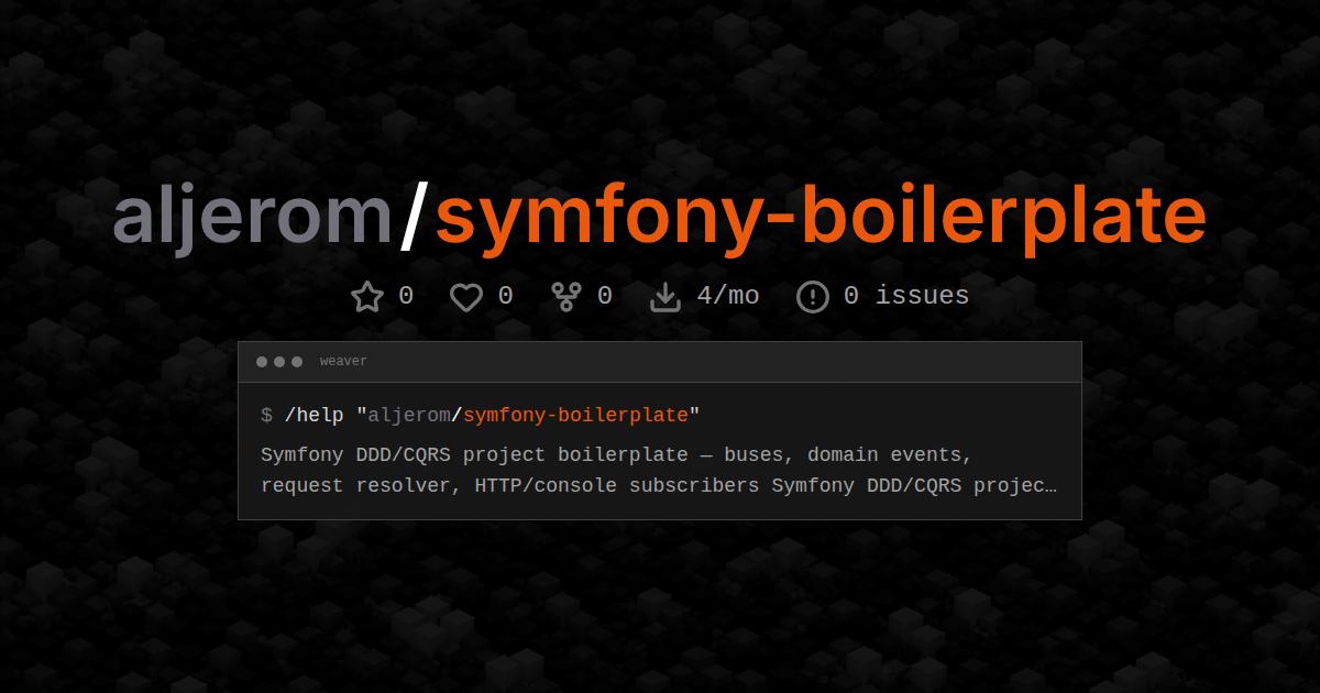 aljerom/symfony-boilerplate