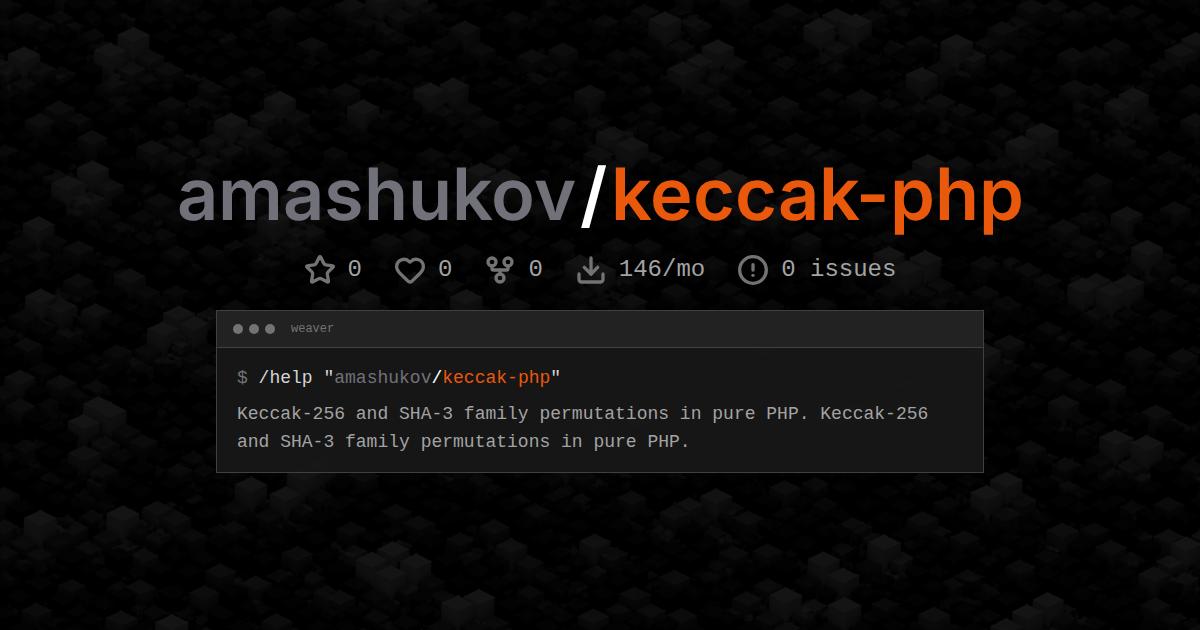 amashukov/keccak-php