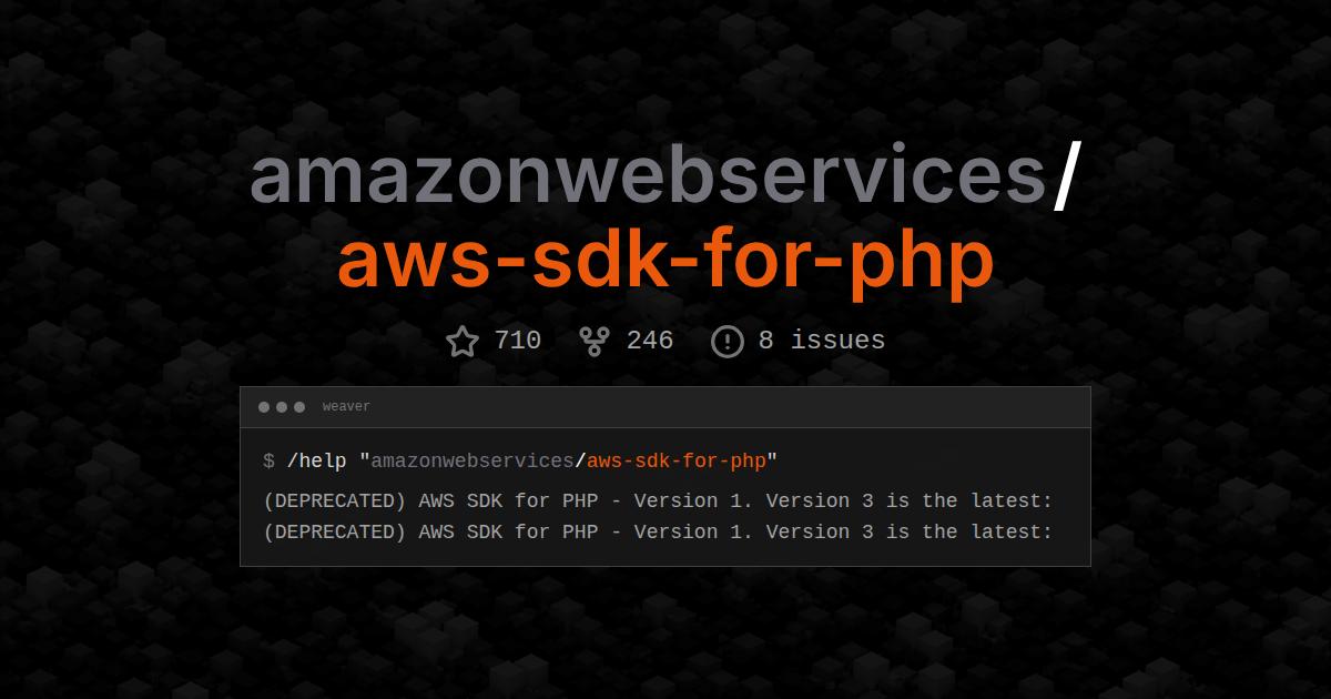 amazonwebservices/aws-sdk-for-php