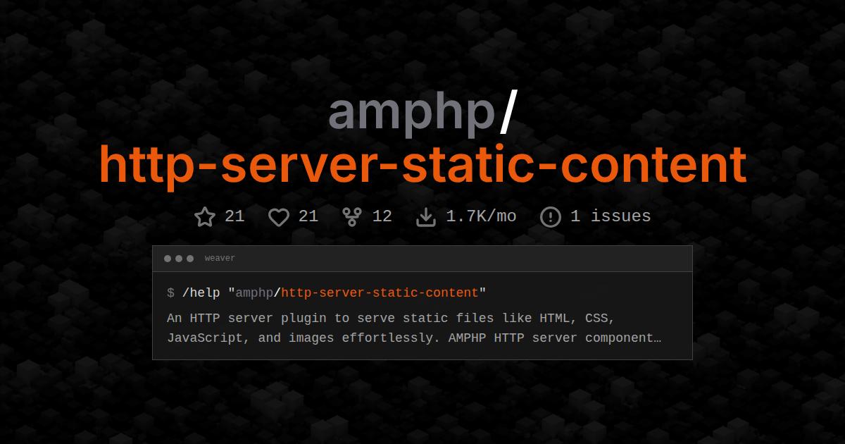 amphp/http-server-static-content