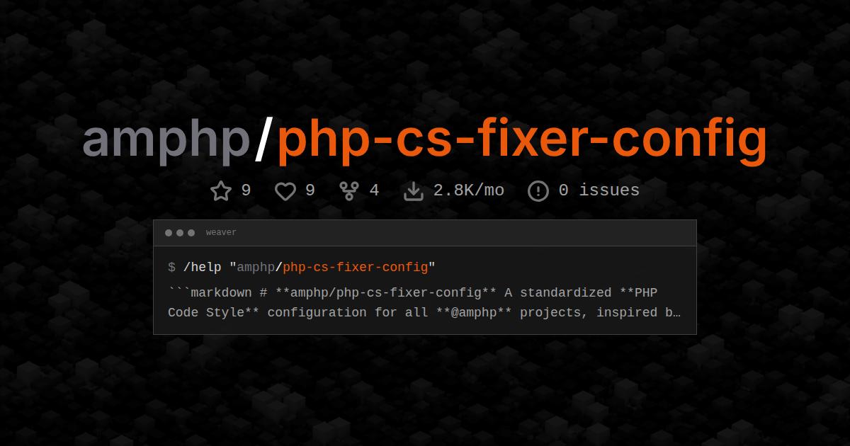 amphp/php-cs-fixer-config