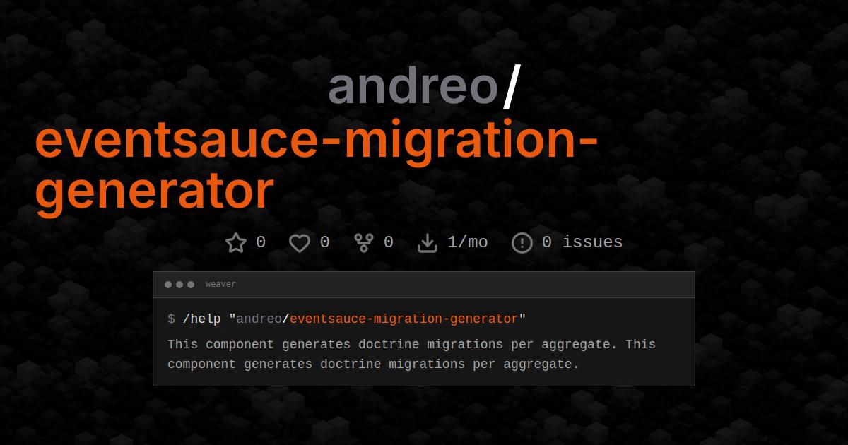 andreo/eventsauce-migration-generator