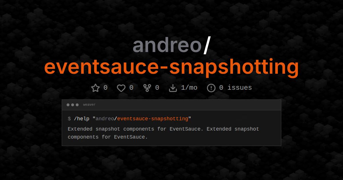 andreo/eventsauce-snapshotting