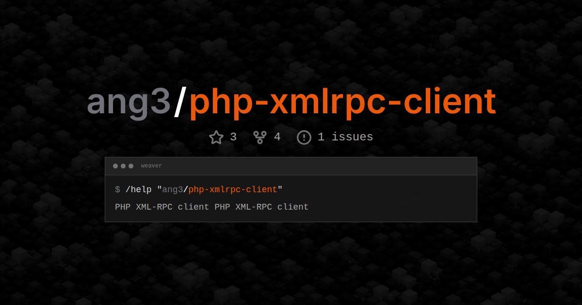 ang3/php-xmlrpc-client