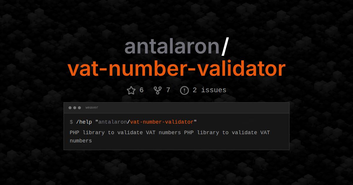 antalaron/vat-number-validator