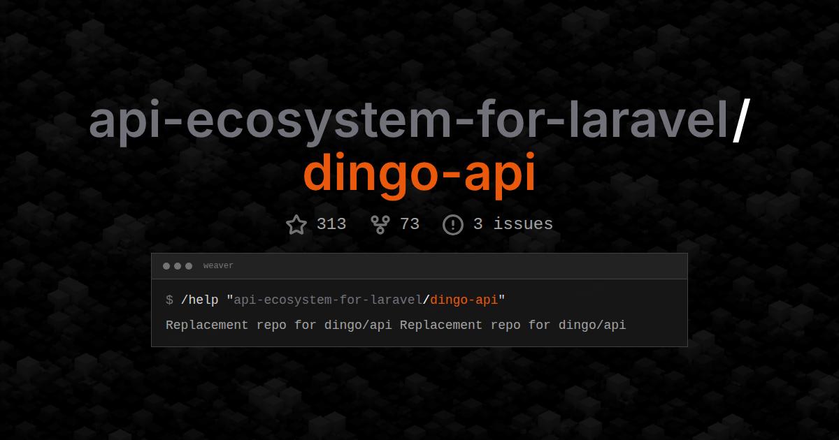 api-ecosystem-for-laravel/dingo-api