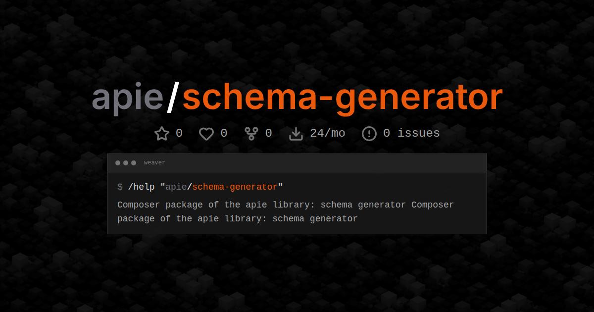 apie/schema-generator