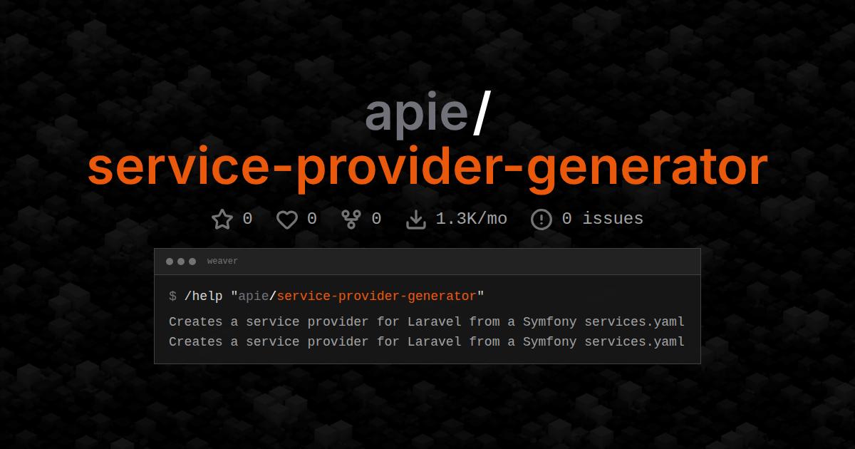 apie/service-provider-generator