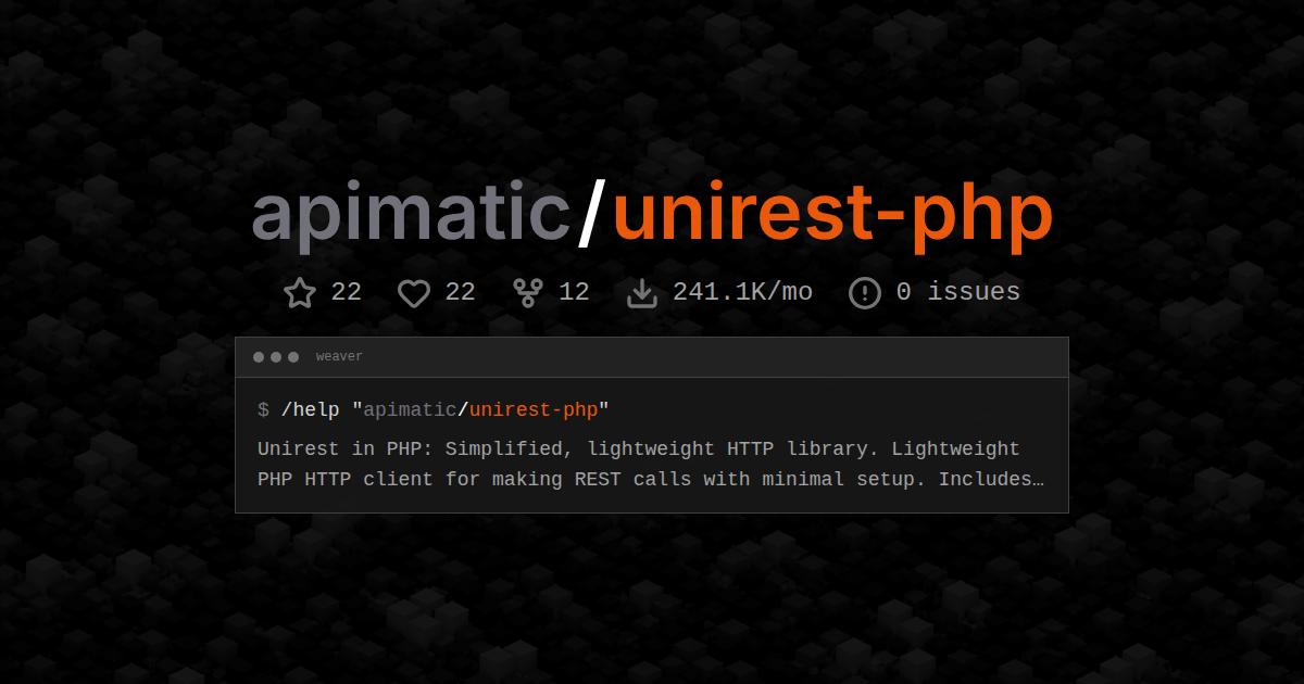 apimatic/unirest-php