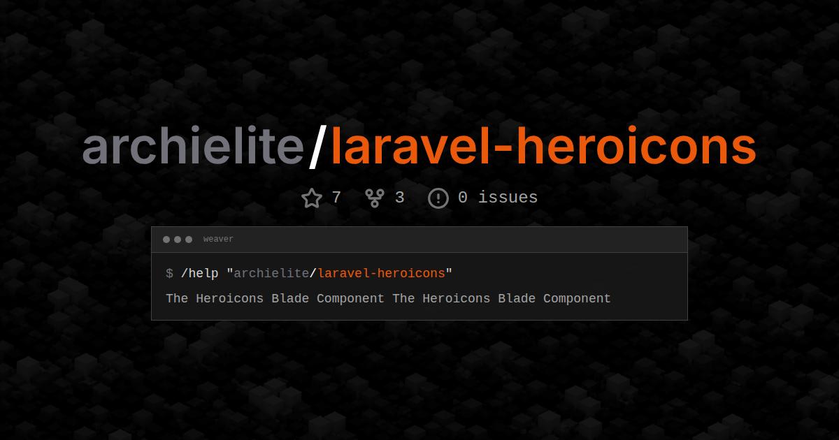 archielite/laravel-heroicons