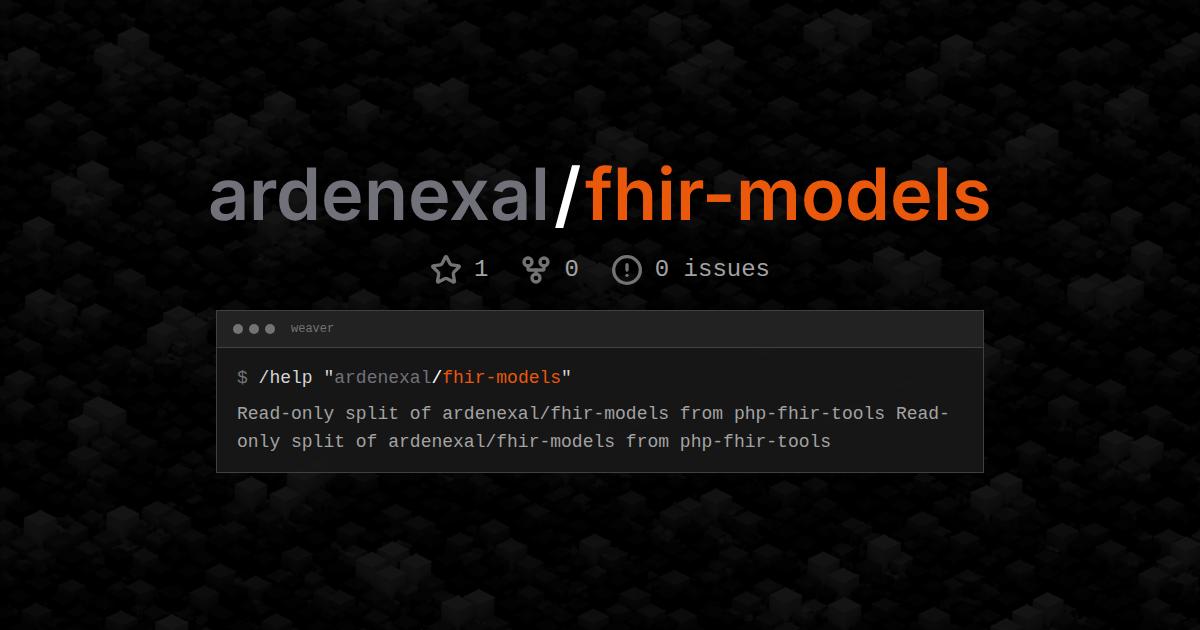 ardenexal/fhir-models