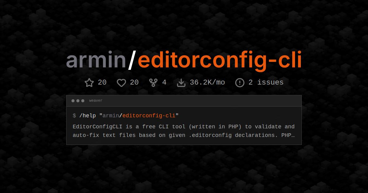 armin/editorconfig-cli