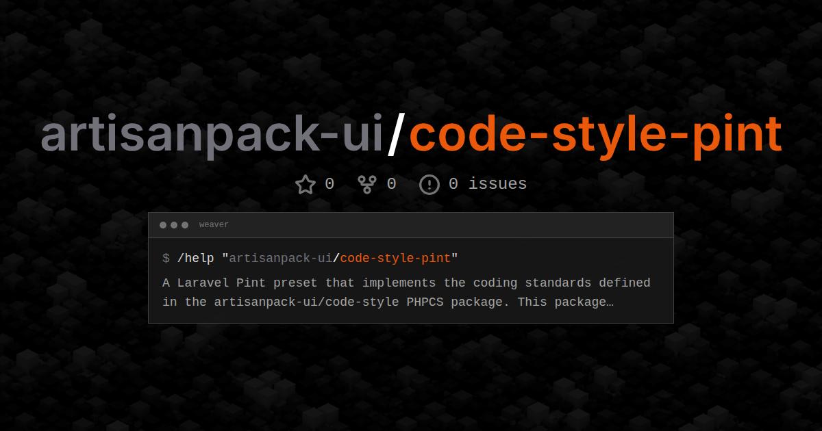 artisanpack-ui/code-style-pint