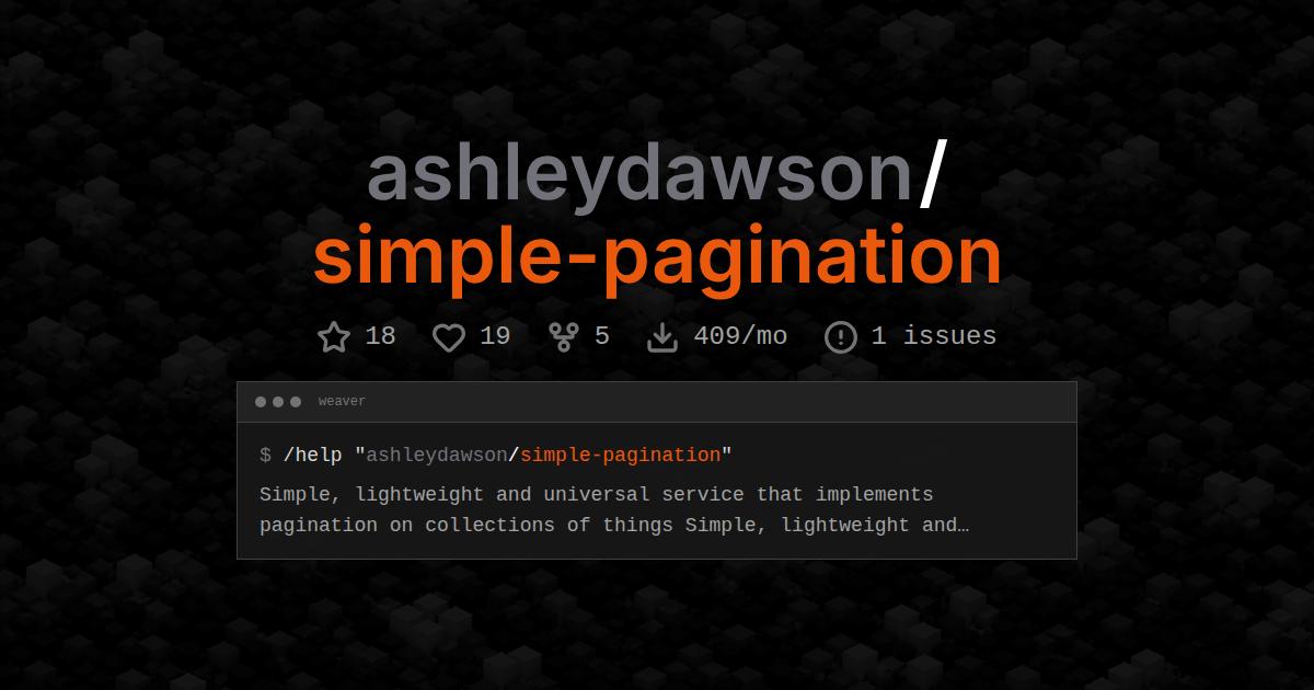 ashleydawson/simple-pagination