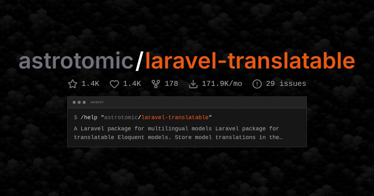 astrotomic/laravel-translatable
