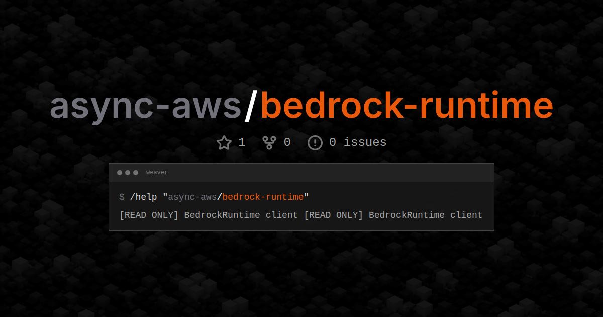 async-aws/bedrock-runtime