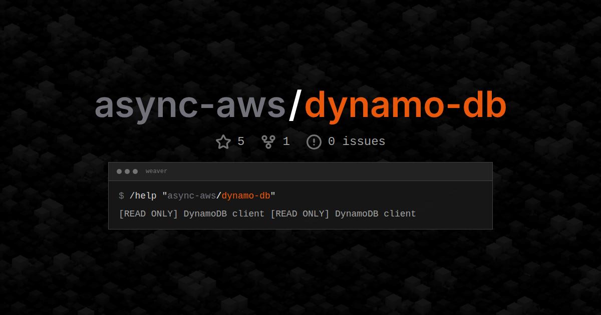 async-aws/dynamo-db