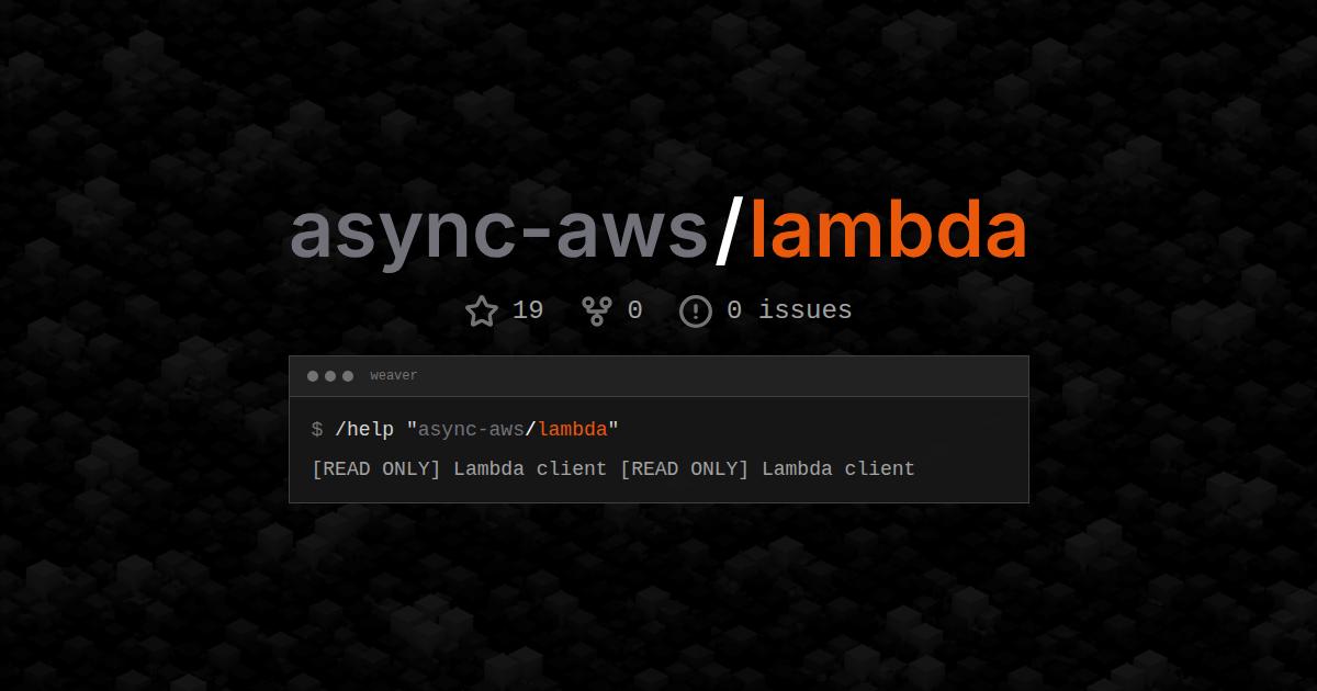 async-aws/lambda
