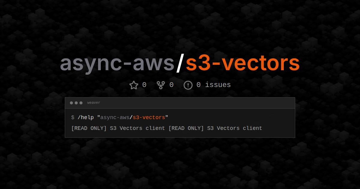 async-aws/s3-vectors