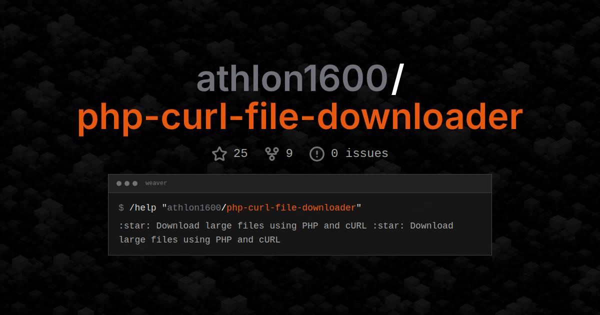 athlon1600/php-curl-file-downloader