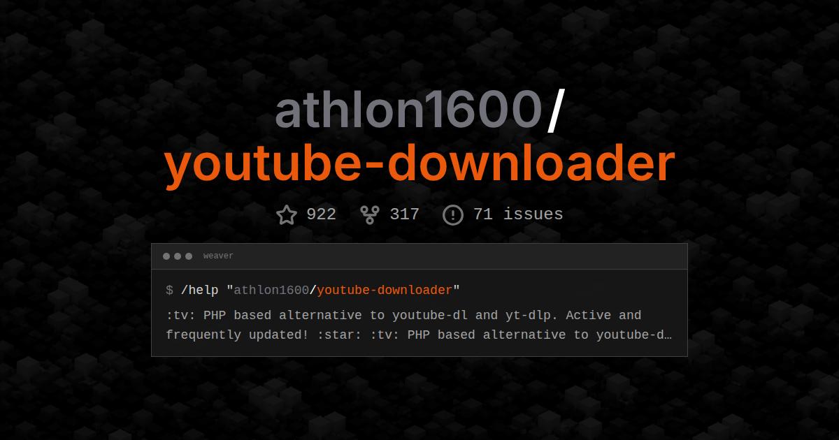 athlon1600/youtube-downloader