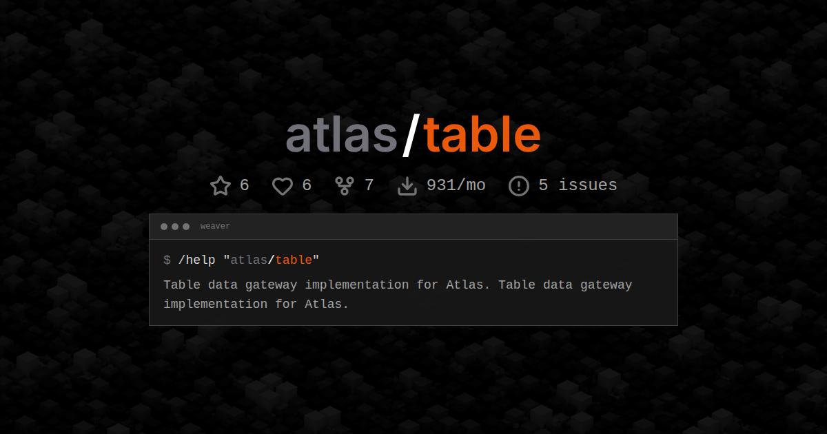 atlas/table