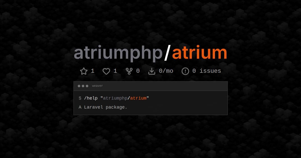 atriumphp/atrium