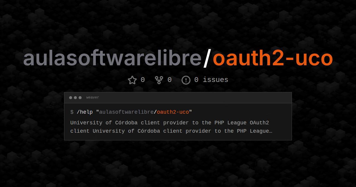 aulasoftwarelibre/oauth2-uco