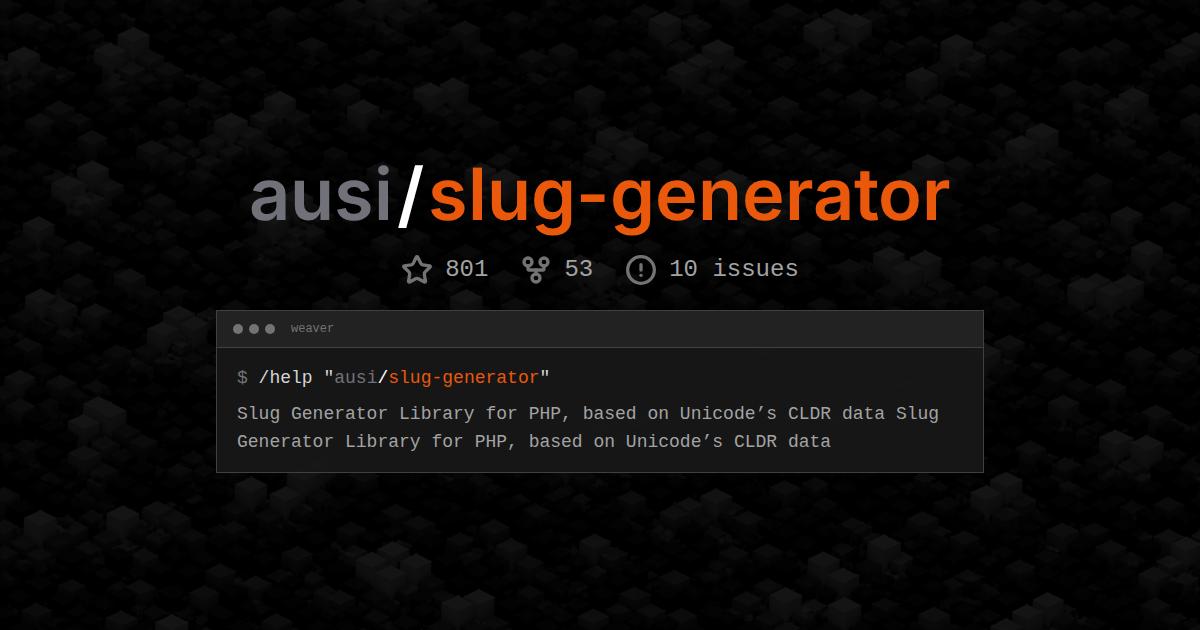 ausi/slug-generator
