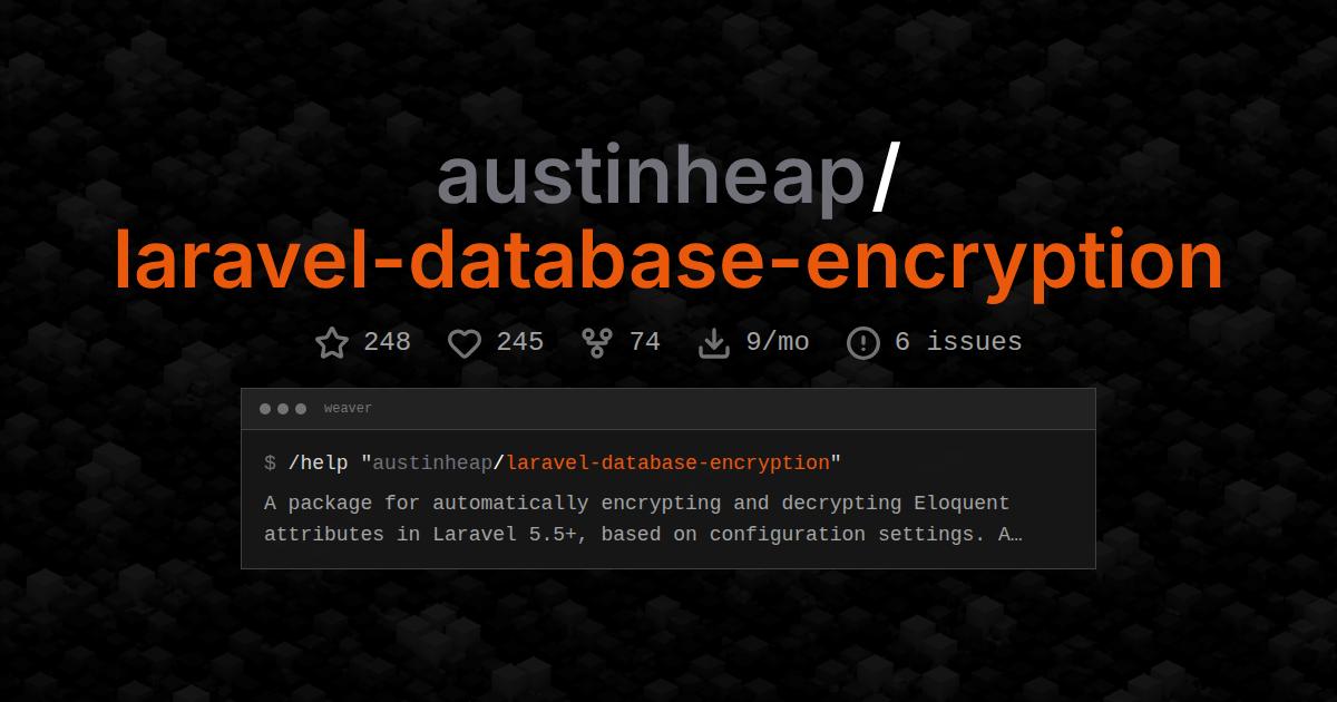 austinheap/laravel-database-encryption