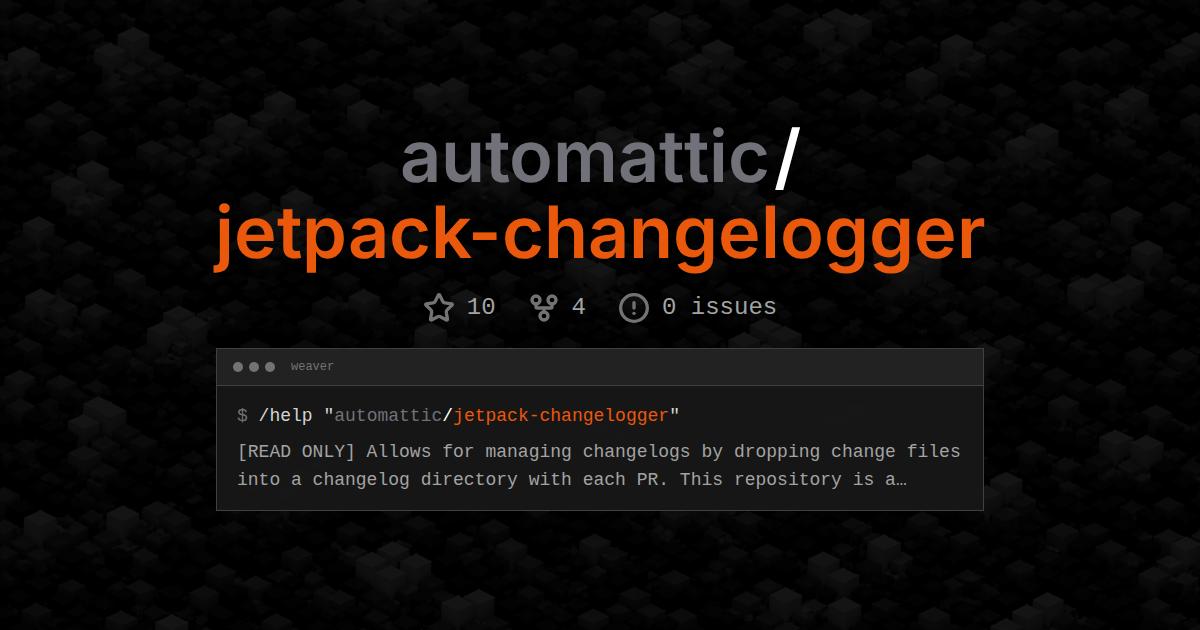 automattic/jetpack-changelogger