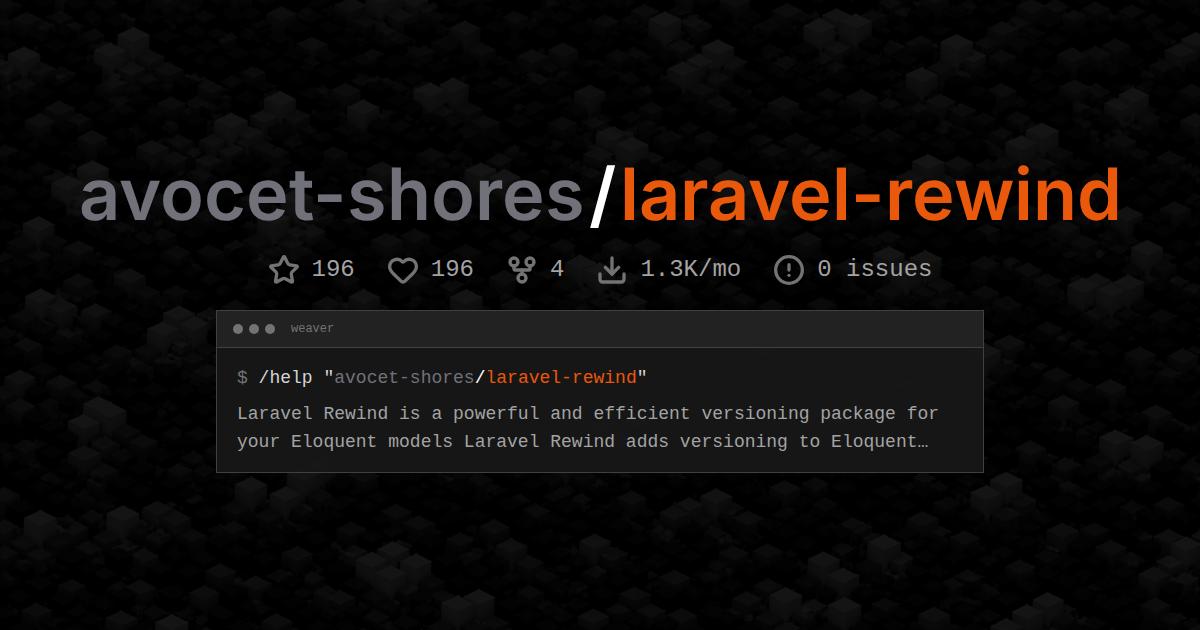 avocet-shores/laravel-rewind