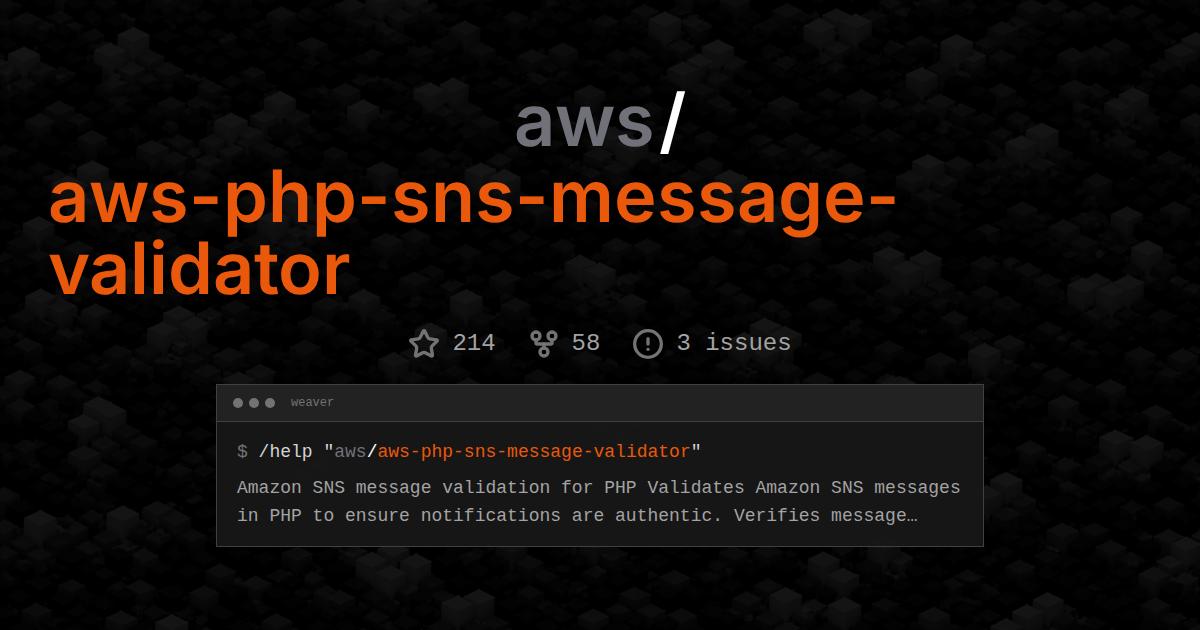 aws/aws-php-sns-message-validator