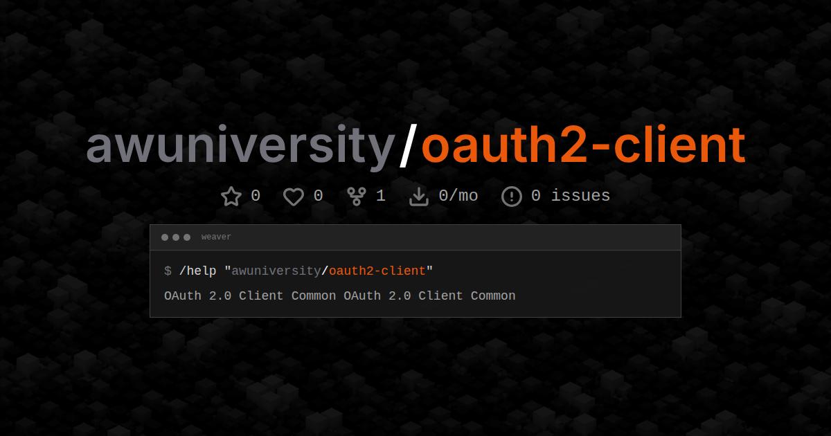 awuniversity/oauth2-client