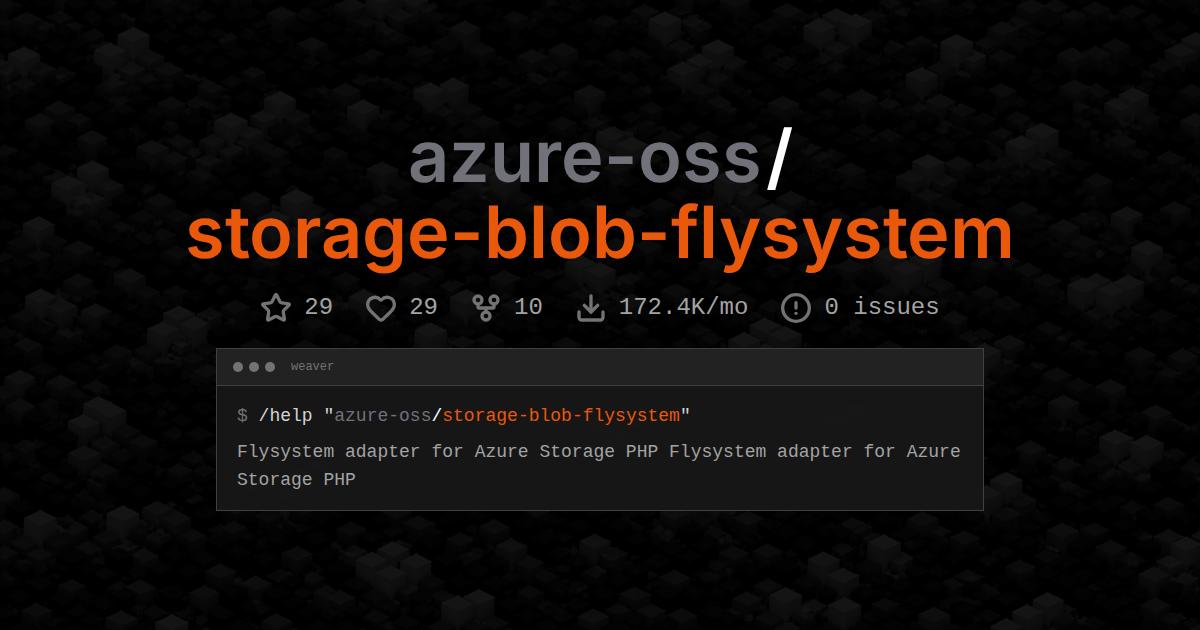 azure-oss/storage-blob-flysystem