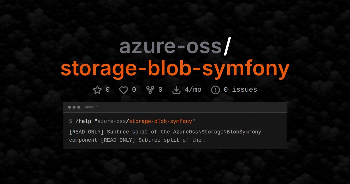 azure-oss/storage-blob-symfony