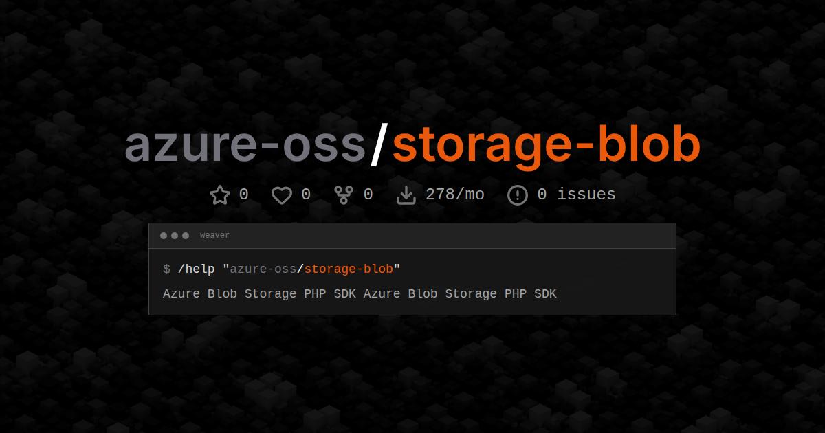 azure-oss/storage-blob
