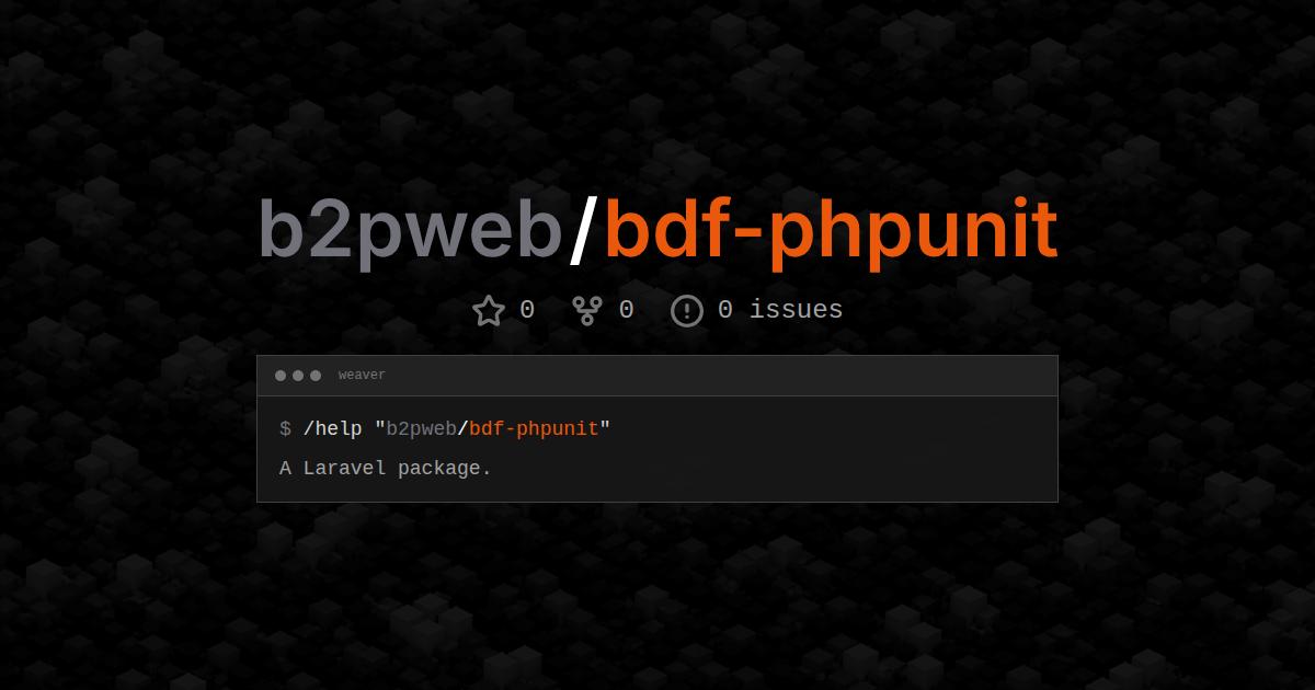 b2pweb/bdf-phpunit