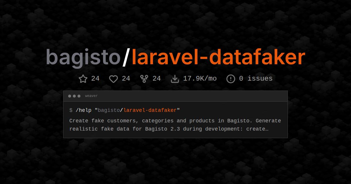 bagisto/laravel-datafaker